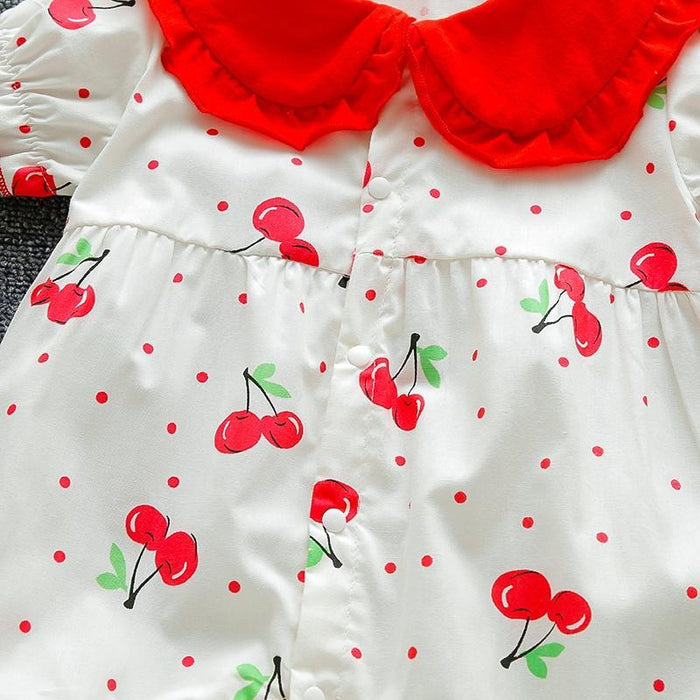 Baby Pretty Cherry Allover Doll Collar Bodysuits