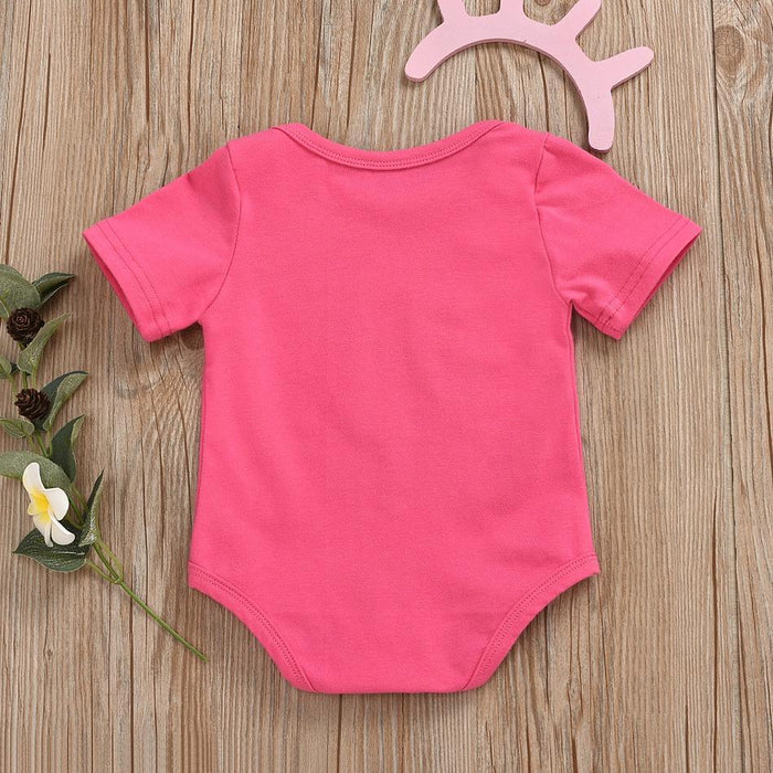 Baby Girl Letter Short-sleeve Romper