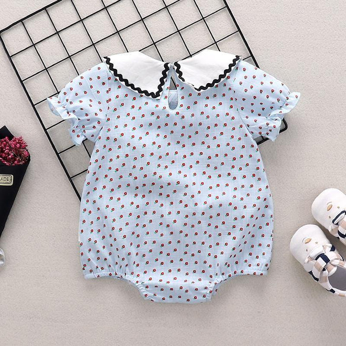 Baby Doll Collar Polka Dots Rompers