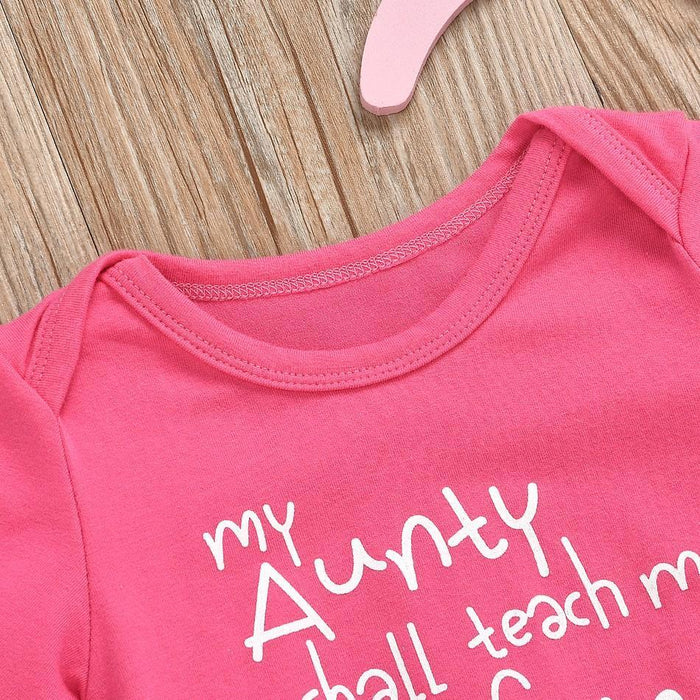 Baby Girl Letter Short-sleeve Romper