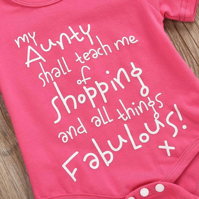 Baby Girl Letter Short-sleeve Romper