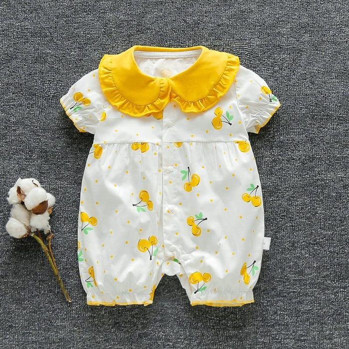 Baby Pretty Cherry Allover Doll Collar Bodysuits