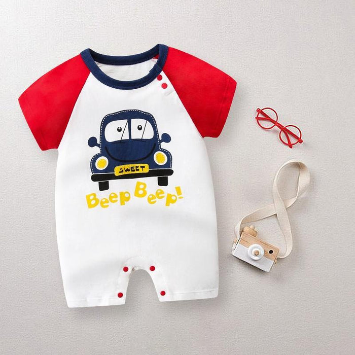 Body BEEP BEEP con estampado de coche de bebé