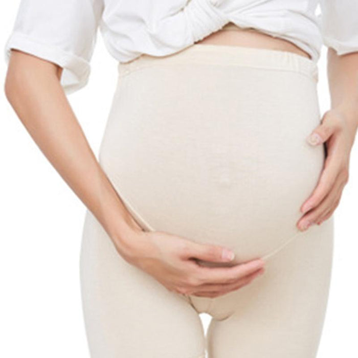 Legging corto de maternidad sólido y cómodo