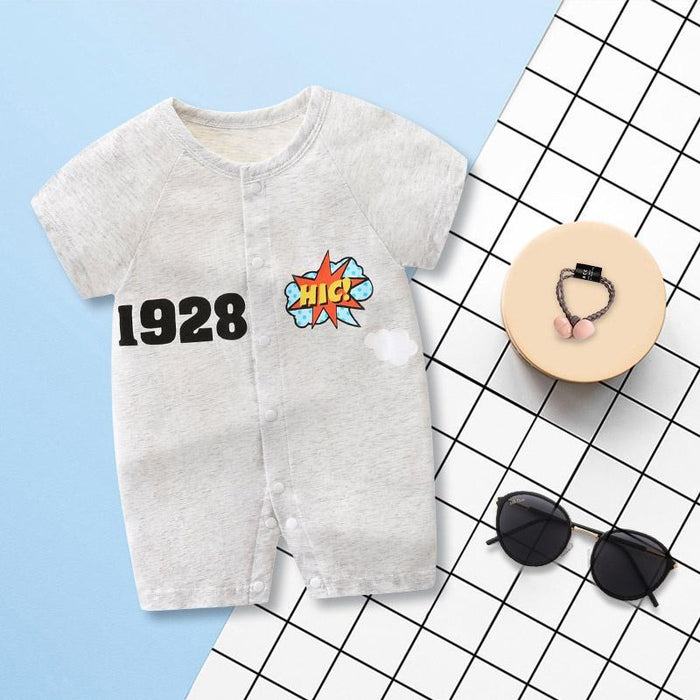 Baby 1928 Letter Print Rompers