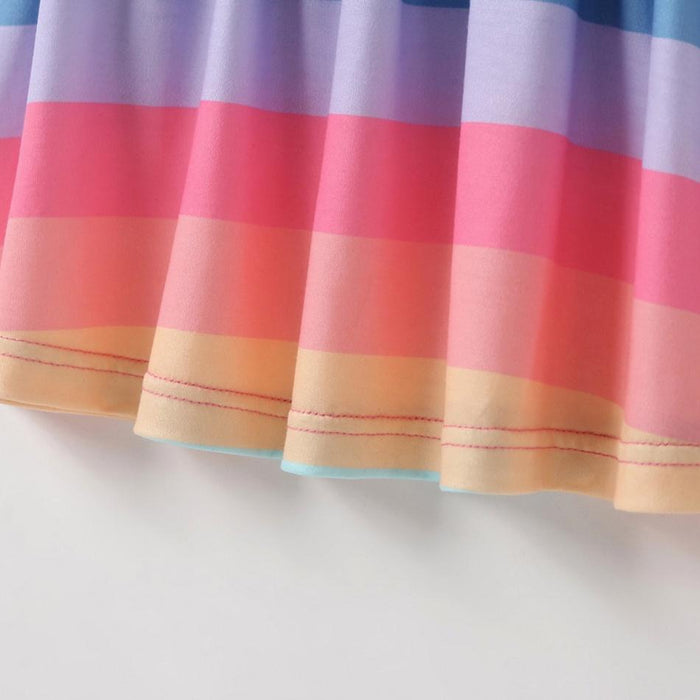 Baby / Toddler Rainbow Flutter-sleeve Dress