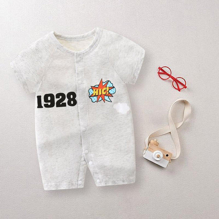 Baby 1928 Letter Print Rompers