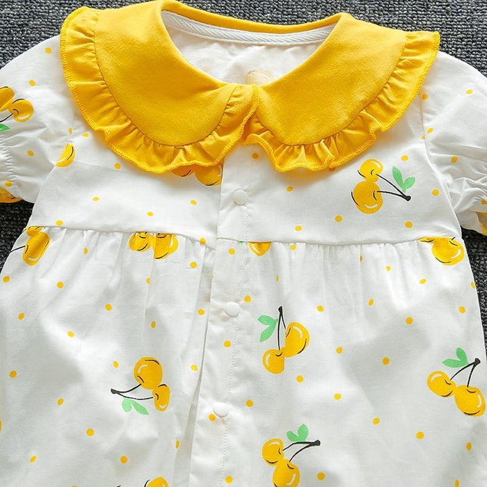 Baby Pretty Cherry Allover Doll Collar Bodysuits