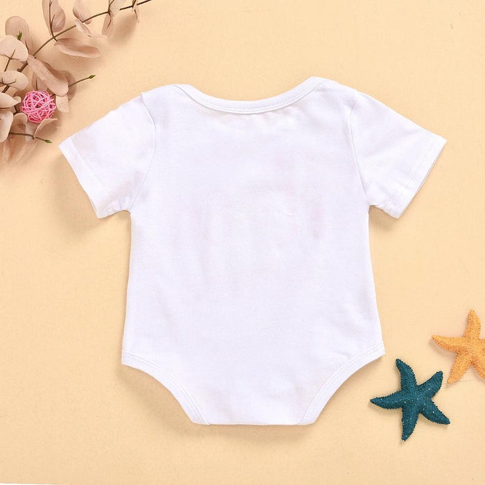 Baby Girl Letter Print Short-sleeve Romper