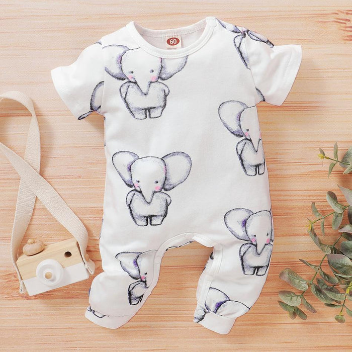 Cute Full Printed Elephant Jumpsuit