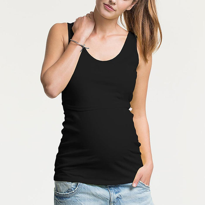 Fashionable Solid Round Neck Nursing Tank