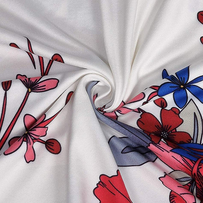 Elegante vestido lencero de enfermería con estampado floral