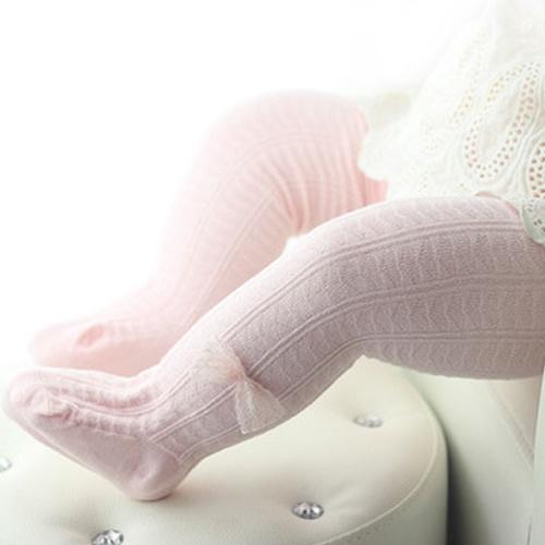 Comfortabele panty met strikdecor voor baby-/peutermeisjes