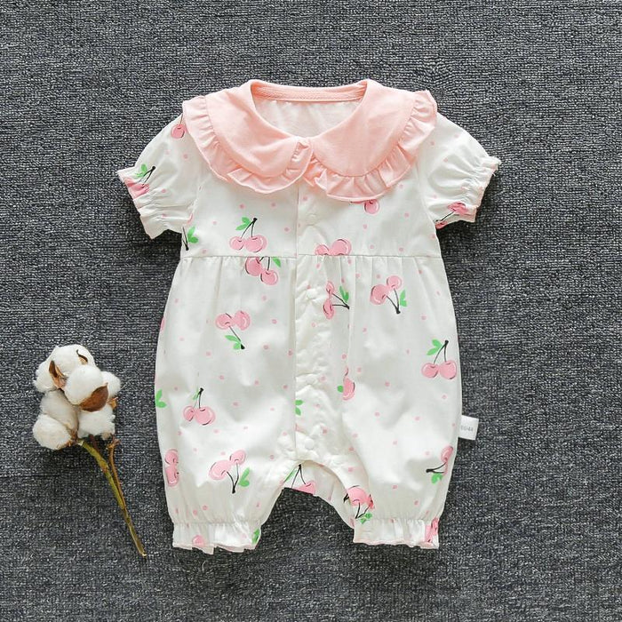 Baby Pretty Cherry Allover Doll Collar Bodysuits