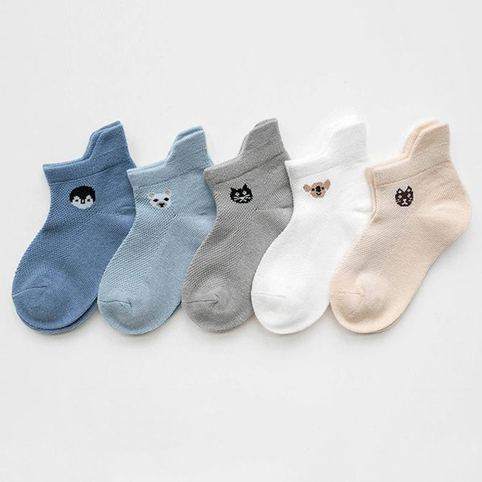5-pack Baby/ Toddler's Animal Print Ribbed Sock
