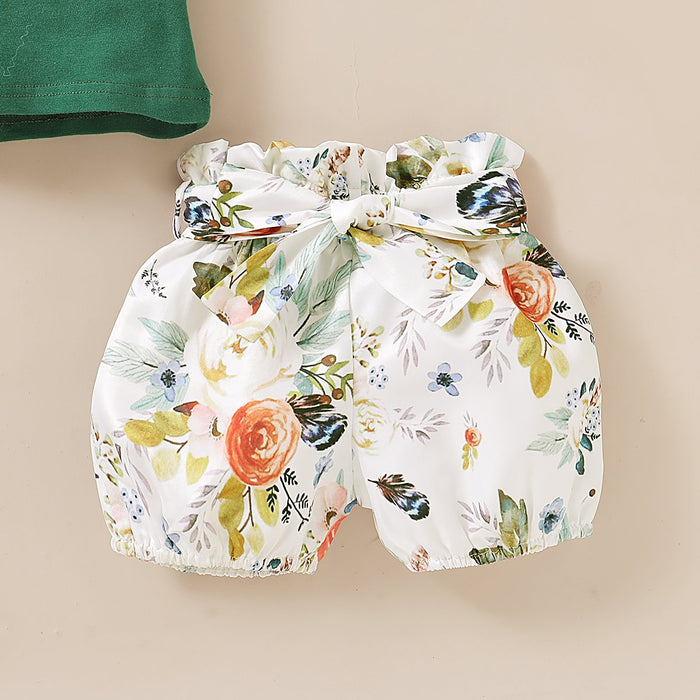 Baby Girl 3pcs Floral Baby's Sets