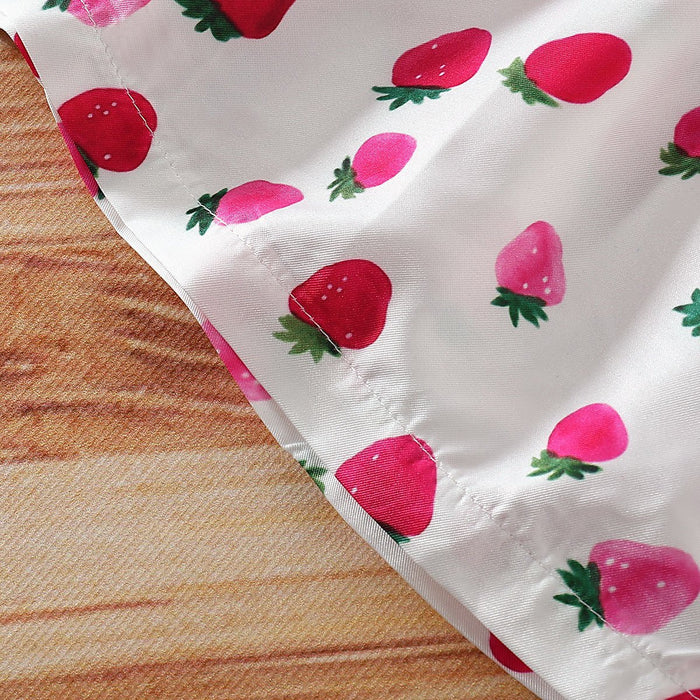 Vestido de vacaciones para bebé niña con fresas