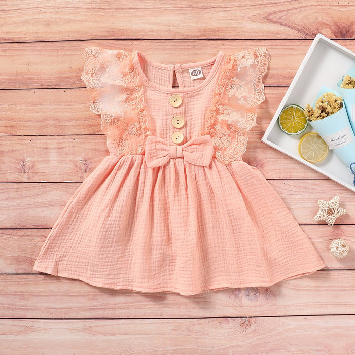 Baby Girl Solid color Sweet Dress
