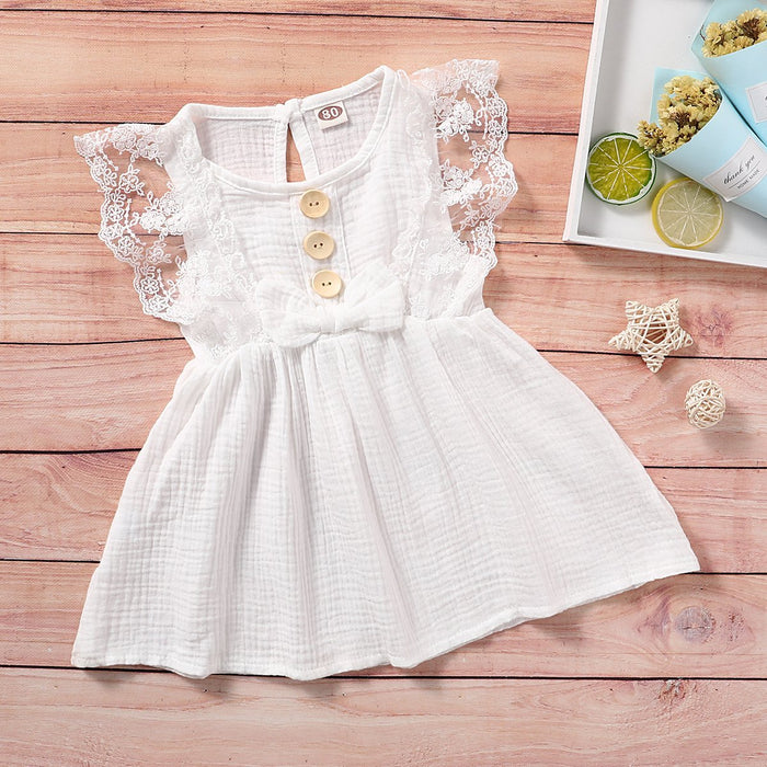 Baby Girl Solid color Sweet Dress