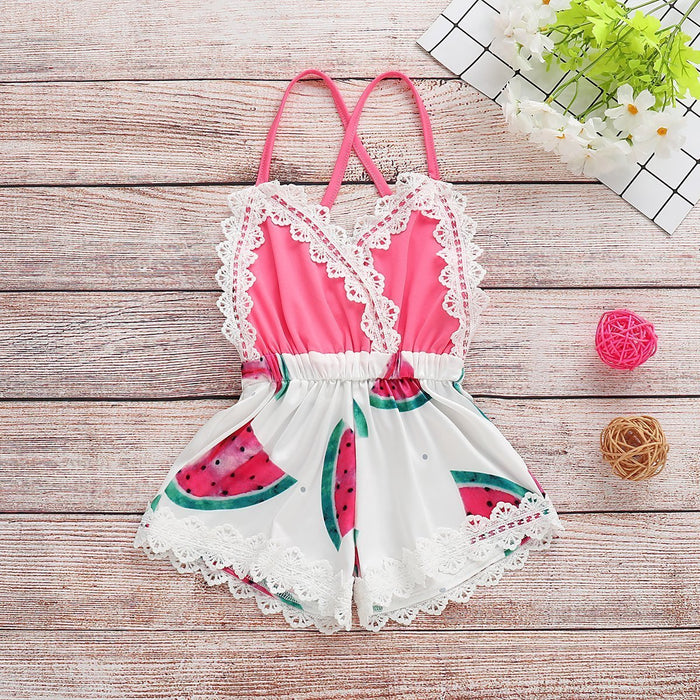 Watermelon Allover Printed Baby Jumpsuit