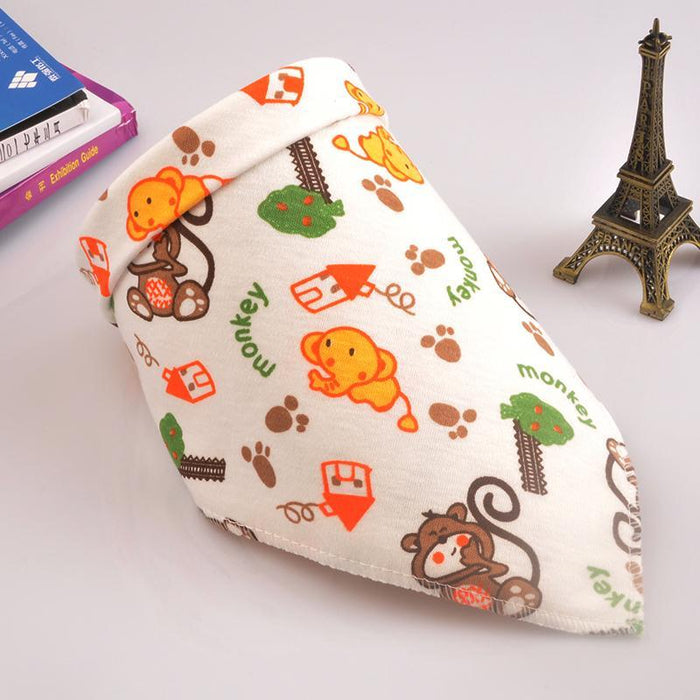 1-pack Adorable Triangle Cotton Baby Bib
