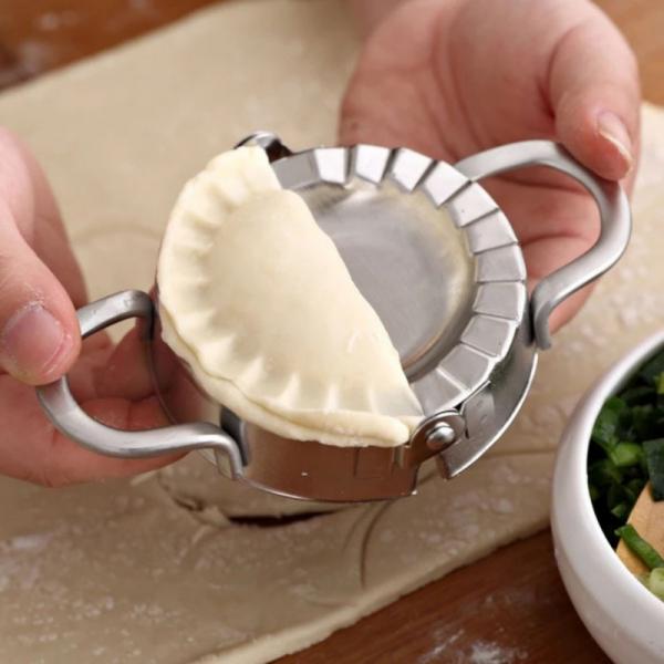 DIY Gebak Gereedschap Roestvrij Staal Milieuvriendelijke Veilige Dumpling Maker Deeg Druk Dumpling Pie Ravioli Maken Mold Gereedschap Keuken - L