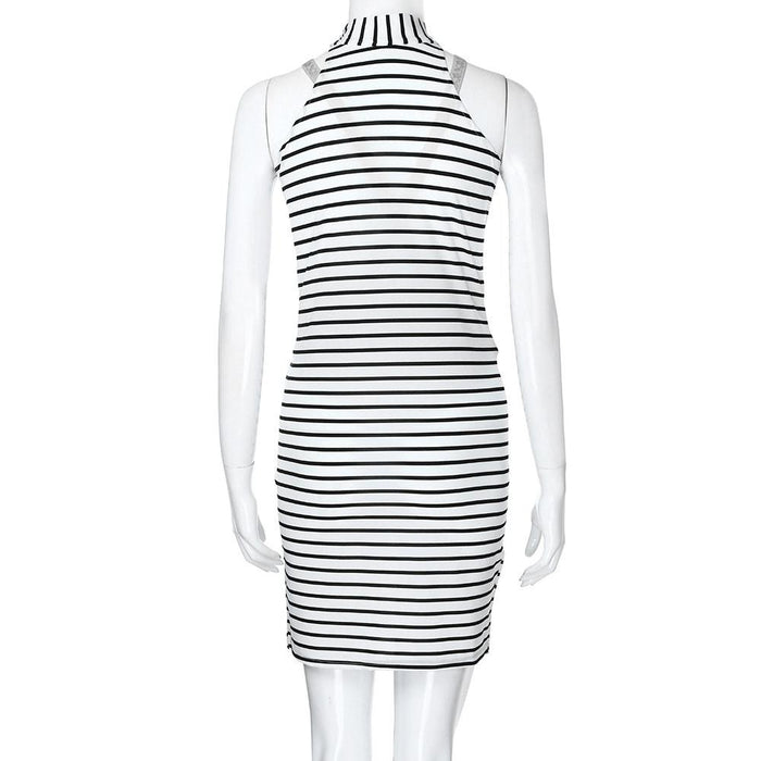 Casual Striped Short-sleeve Maternity Dress