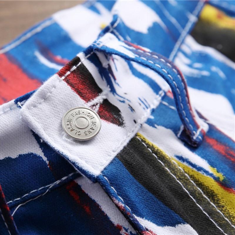 Slim-Fit Colorful Jeans