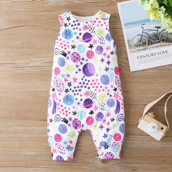 Baby Unisex Galaxy Stars Jumpsuits