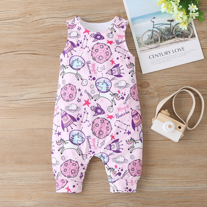 Baby Unisex Galaxy Stars Jumpsuits