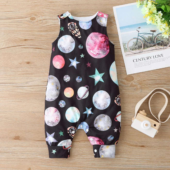 Baby Unisex Galaxy Stars Jumpsuits