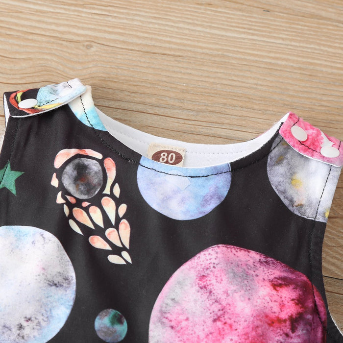 Baby Unisex Galaxy Stars Jumpsuits