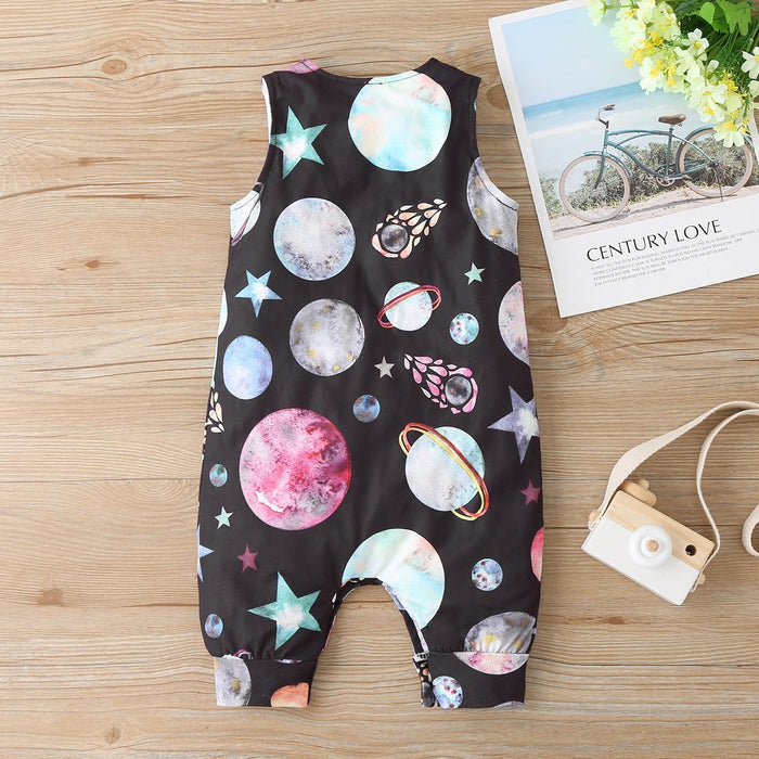 Baby Unisex Galaxy Stars Jumpsuits