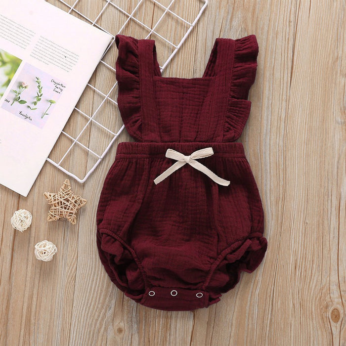 Baby solid color jumpsuit