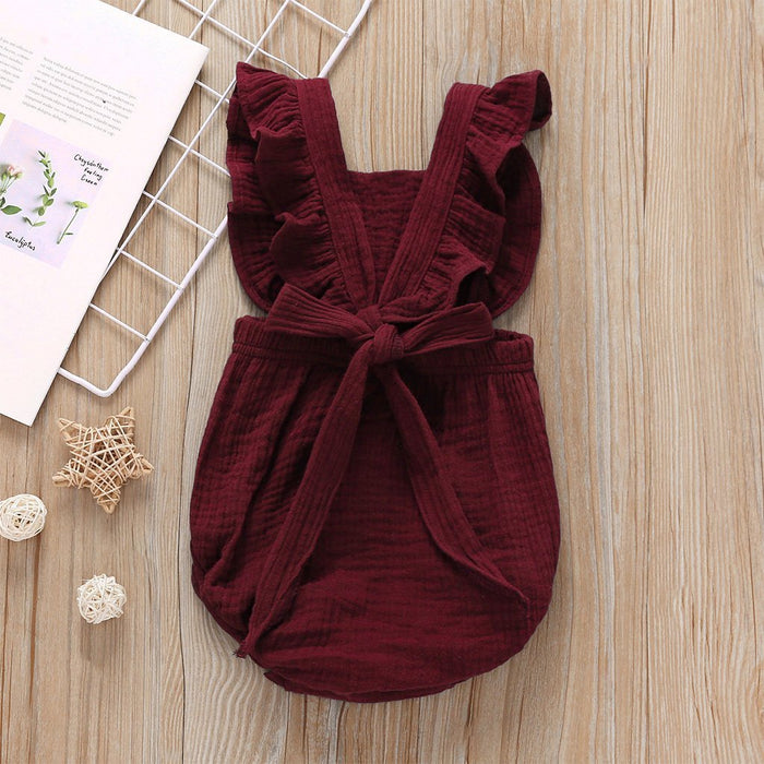 Baby solid color jumpsuit