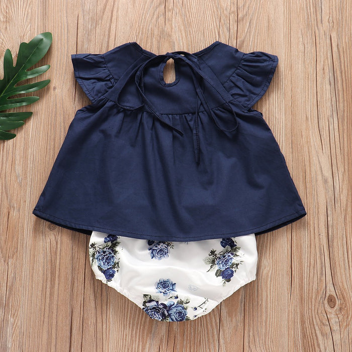 2-piece Baby / Toddler sleeveless tops, Floral Shorts