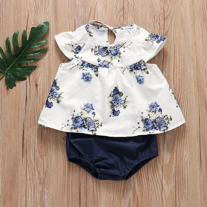 2-piece Baby / Toddler sleeveless tops, Floral Shorts