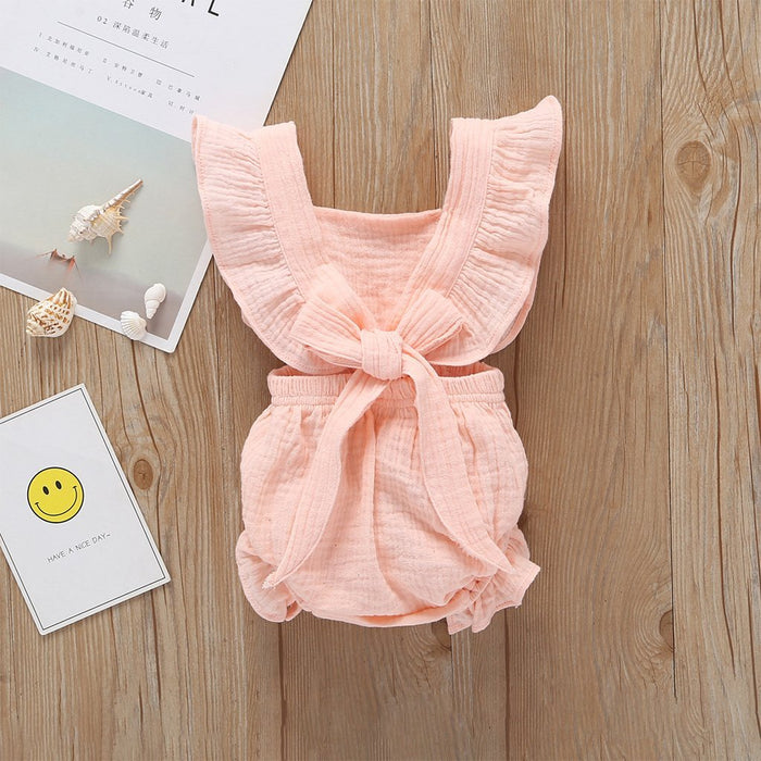 Baby solid color jumpsuit