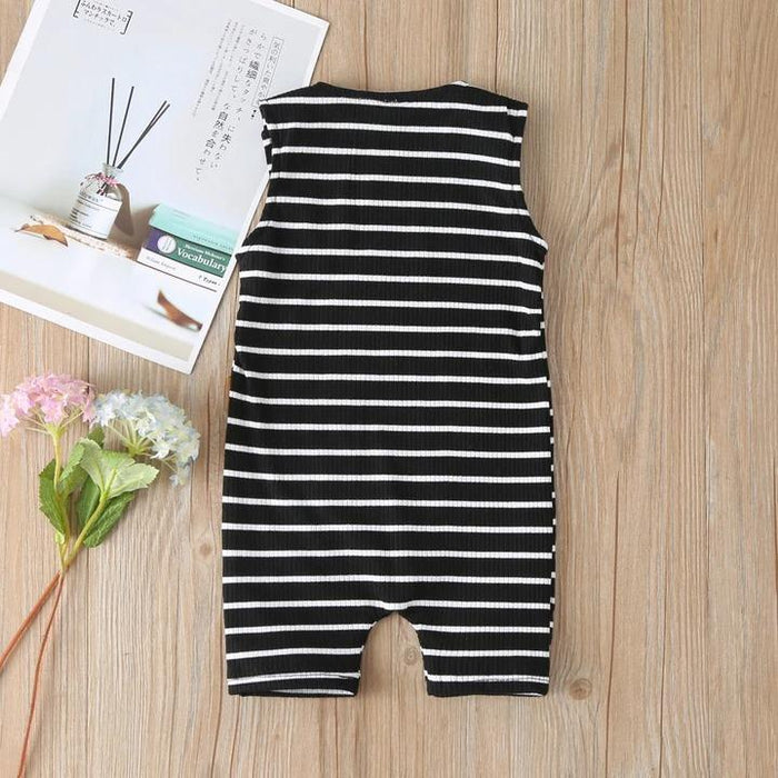 Solid Striped Printed Baby Jumpsuit