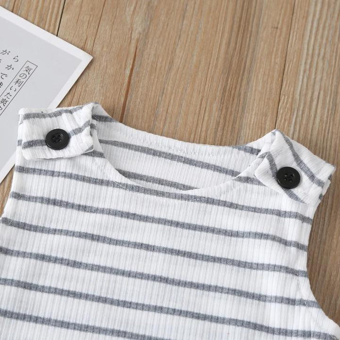 Solid Striped Printed Baby Jumpsuit