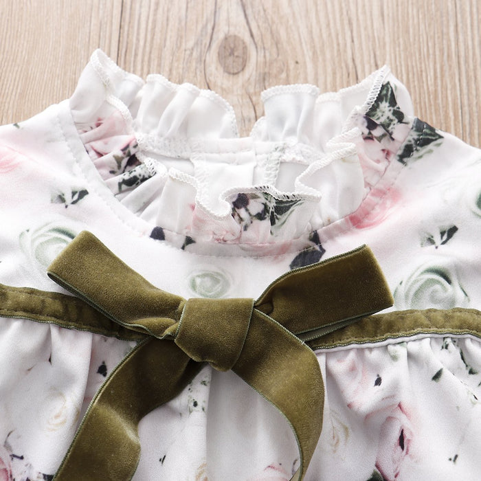 Vestido para bebé niña con estampado floral