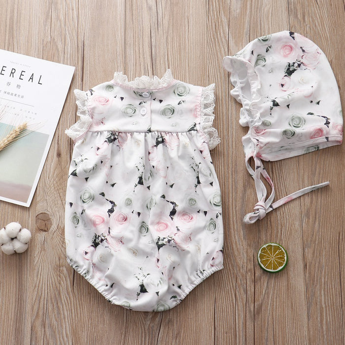 Vestido para bebé niña con estampado floral