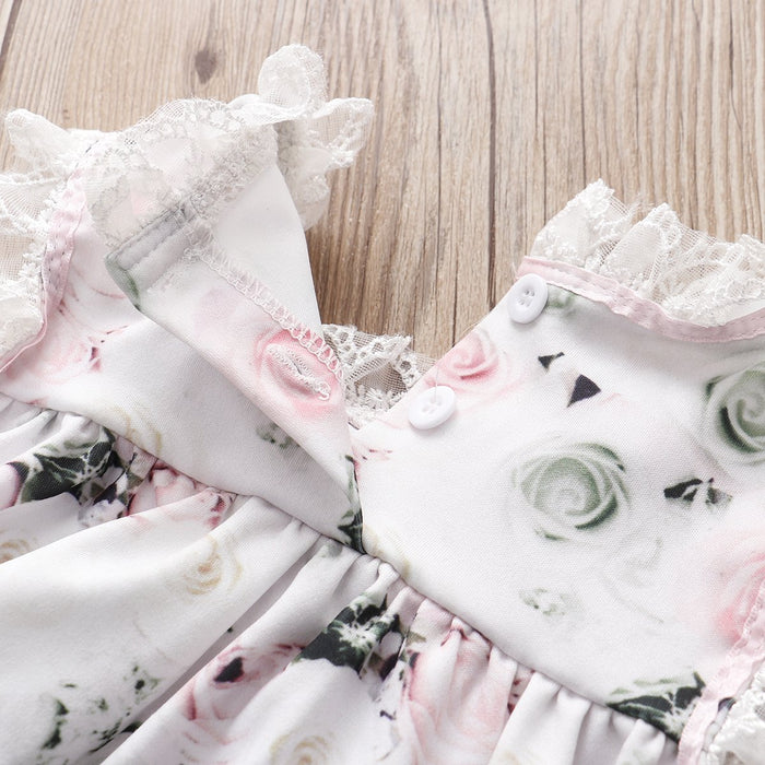 All-over jurk met bloemen voor babymeisjes