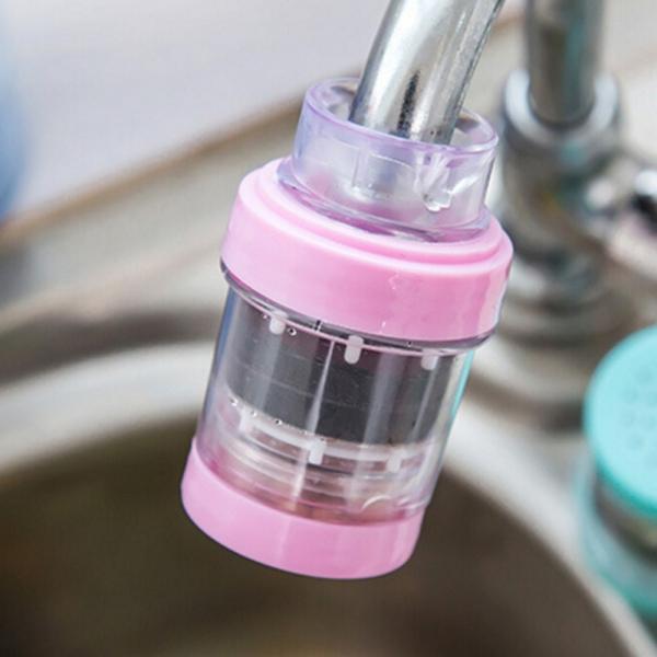 Mini piedra magnetización purificador de agua cocina baño grifo grifo filtro de agua rosa