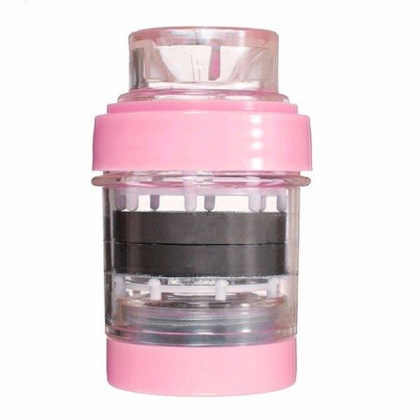Mini Stone Magnetization Water Purifier Kitchen Bathroom Faucet Tap Water Filter Pink