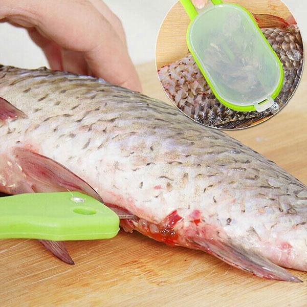 Raspador de escamas de pescado de acero inoxidable multifuncional, limpiador de fauces de pescado, herramienta rebanadora de cocina, entrega aleatoria