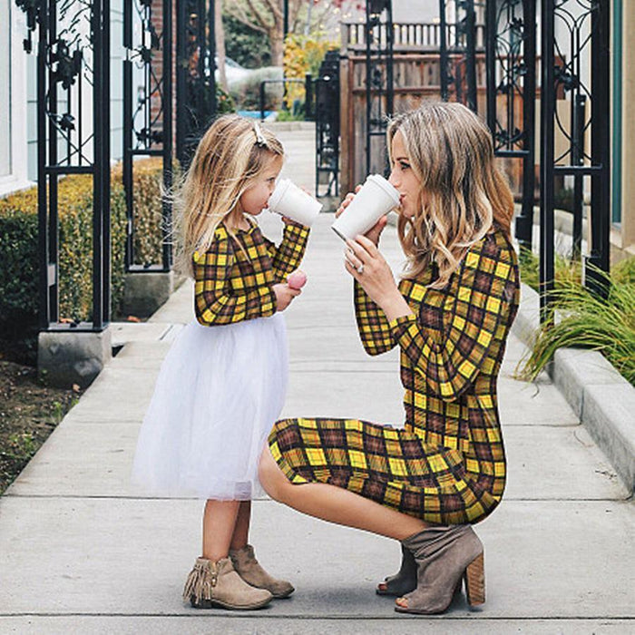 mommy and me long sleeve dresses Mommy and Me Outfits Silk Maxi Dress - Easter Mother's Day Gift Long Sleeve - Matching Mother Daughter