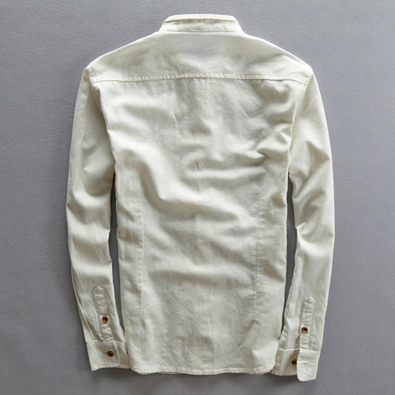 Long Sleeve Linen Blend Shirt