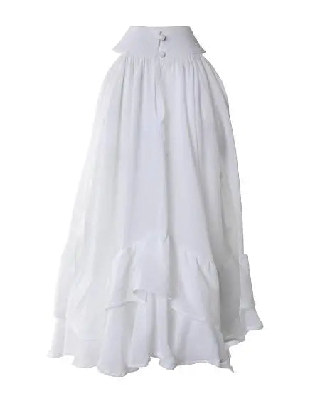 Ruched Top with Mock Neck and Ruffled Sleeves