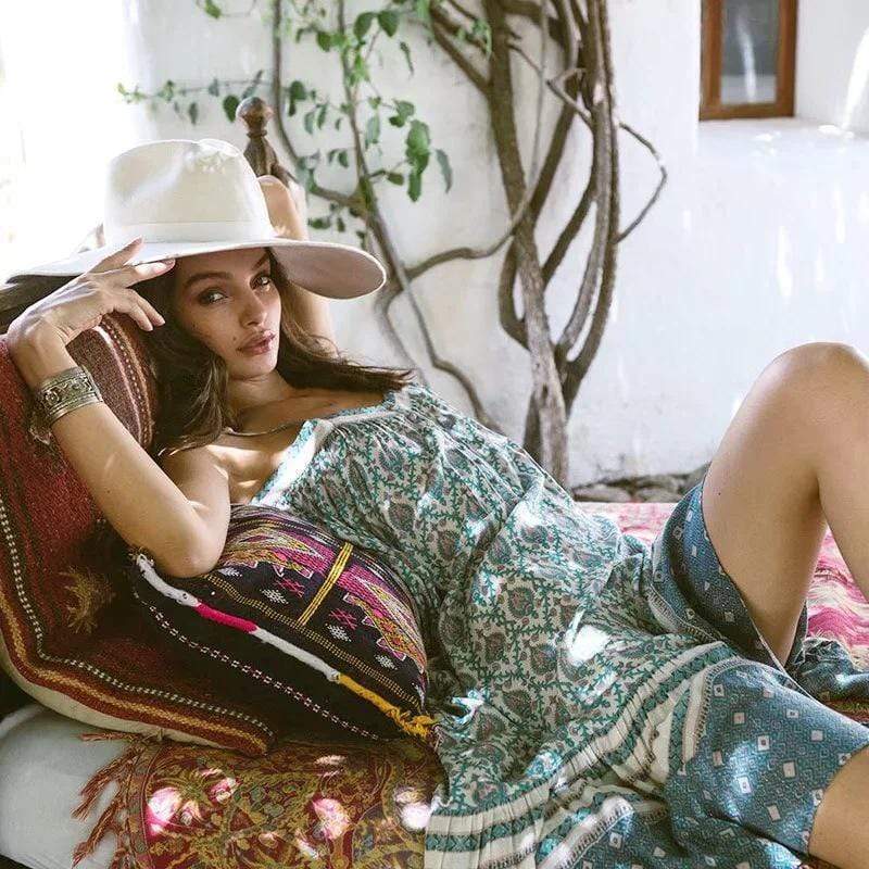 Spaghetti Strap Floral Print Dress